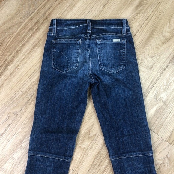 Joes Jeans "The Skinny" Medium Wash Distressed Ankle Embroidered Knee 24 - Picture 10 of 11